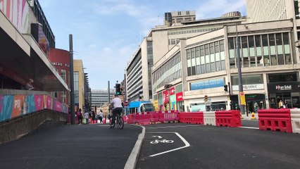 'World's shortest cycle lane' in Birmingham city centre