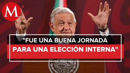 AMLO celebra participación masiva en elección interna de Morena