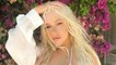 Christina Aguilera Paired a White String Bikini with Her Iconic '00s Hairstyle