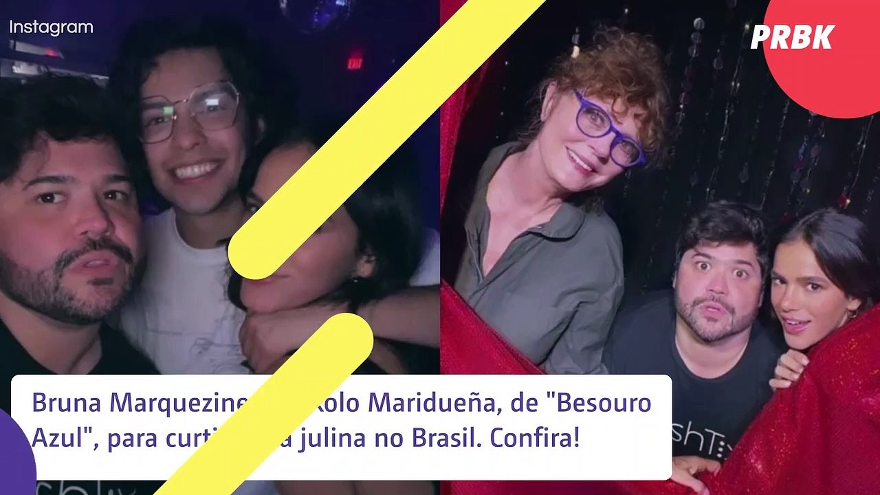 Bruna Marquezine traz Xolo Maridueña, de "Besouro Azul", para o Brasil. Veja!