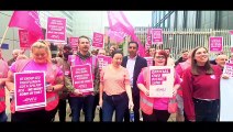 Scottish Labour leader, Anas Sarwar on the picket line with striking BT workers in Glasgow