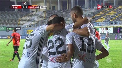 إسلام عبد النعيم يتقدم للجونة بالهدف الأول فى شباك البنك الأهلى