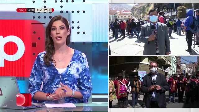 Adepcoca marcha exigiendo cierre del mercado paralelo y un contingente policial resguarda el lugar