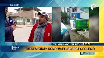 Para proteger a estudiantes: padres  exigen rompemuelles frente a colegio