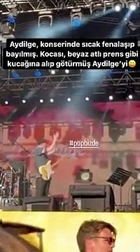 Ünlü şarkıcı Aydilge'nin zor anları: Sahnede bir anda yere düştü