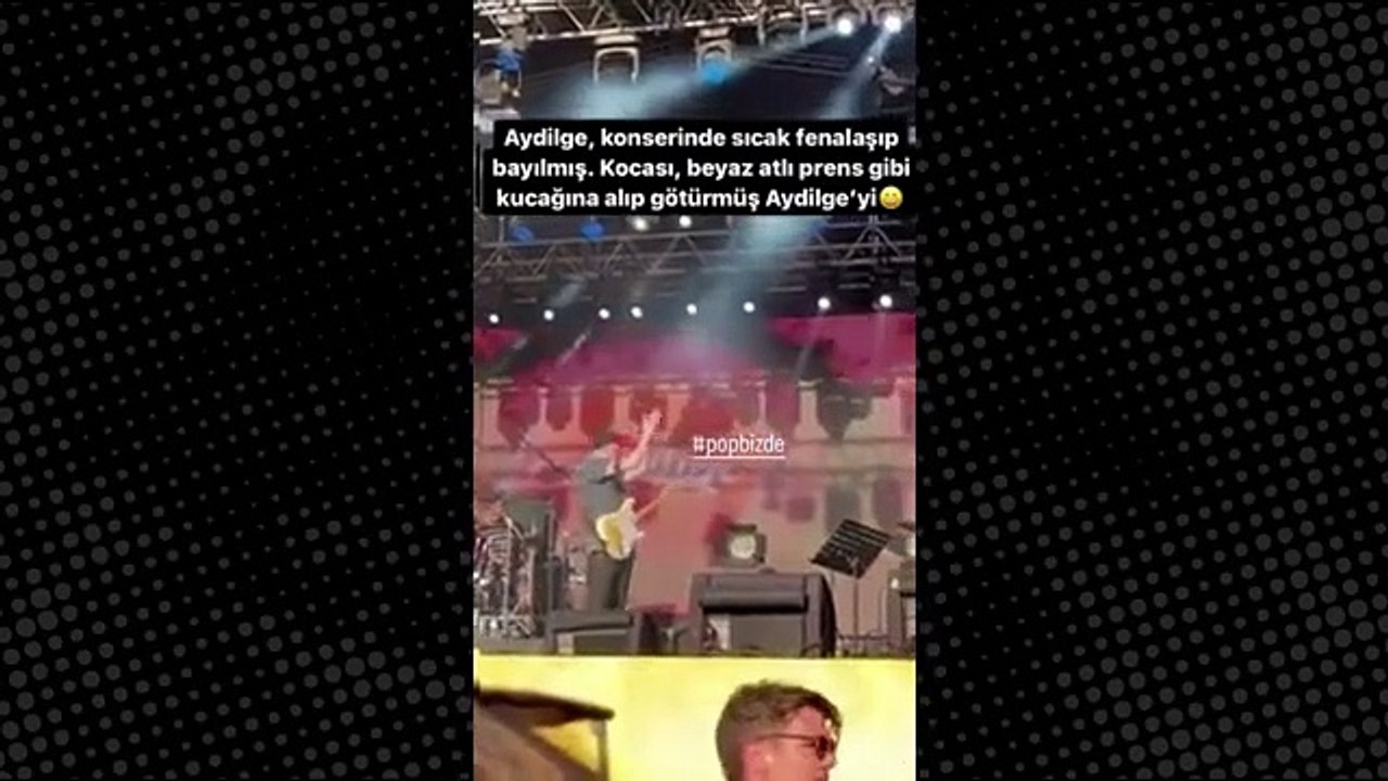 Şarkıcı Aydilge konser sırasında bayıldı! Ünlü şarkıcı eşi sahneden kucaklayıp götürdü