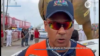 Objeto que cayó en fraccionamiento de Veracruz ya fue retirado con equipo especial