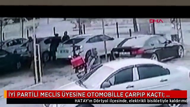 İYİ PARTİLİ MECLİS ÜYESİNE OTOMOBİLLE ÇARPIP KAÇTI; KAZA KAMERADA