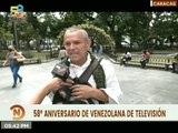 Caraqueños felicitan a Venezolana de Televisión por su 58º aniversario