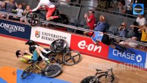 English Cyclist Matt Walls in Crash as Flies into Crowd and Leaves Fan Covered at Commonwealth Games