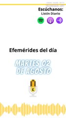 Efemérides martes 02 agosto