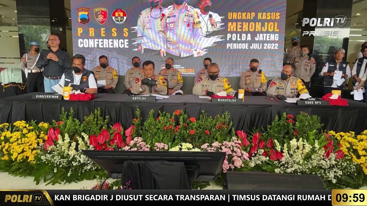 PRESISI UPDATE 10.00 WIB : Konferensi Pers  Polda Jawa Tengah Ungkap Kasus Menonjol Selama Bulan Juli 2022