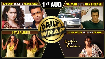 Salman Gets Gun License, Kangana Targets Karan, Varun Janhvi Ranveer Alia's Film Wrap Up|Top 10 News