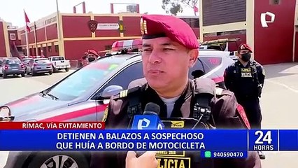 Vía Evitamiento: policías disparan a llanta de motocicleta para capturar a presunto delincuente