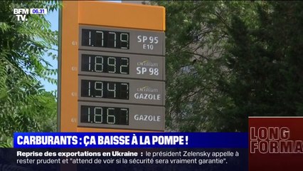 Carburants: les prix baissent à la pompe