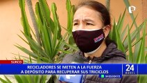 Surco: denuncian que recicladores informales se apoderan de las pistas y veredas del distrito