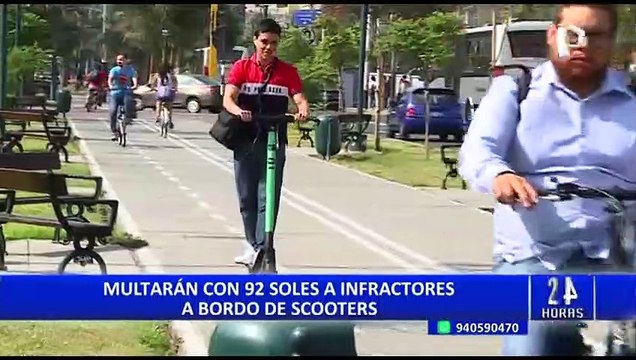 ¡Atención! Entra en vigencia multas a conductores de scooter que cometan infracciones