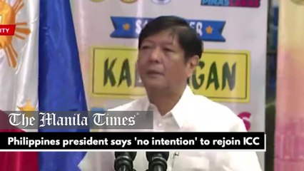 Philippines president says 'no intention' to rejoin ICC