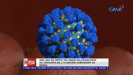 DOH: May na-detect na unang dalawang kaso ng centaurus BA.2.75 omicron... | 24 Oras News Alert