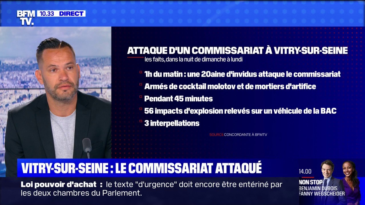 Attaque contre le commissariat de Vitry-sur-Seine: les individus étaient armés de cocktails molotov et de mortiers d'artifice