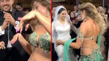 Düğünde gelinle oynayan dansöz olay yarattı, sosyal medya ikiye bölündü