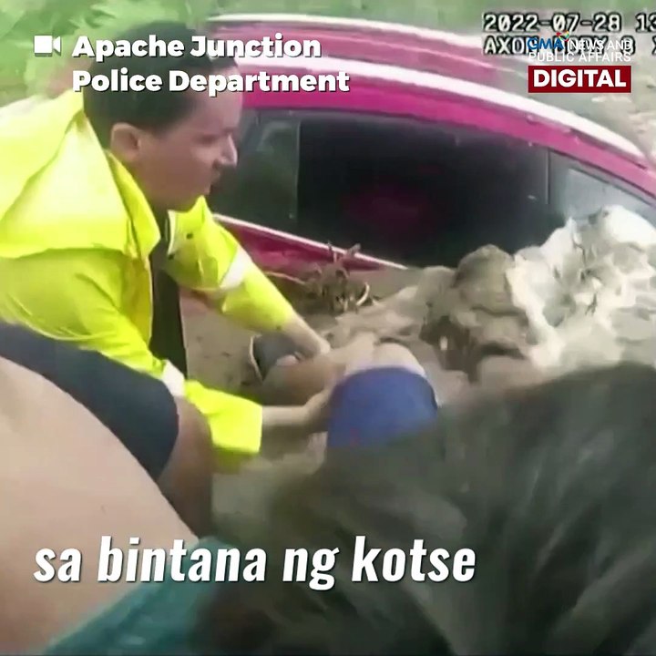 Body cam captures Apache Junction officers rescuing trapped woman | GMA News Feed
