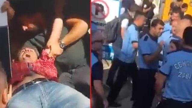 Parkta ağaç sökümüne başlayan ekiplere bir vatandaş Yeter artık, yeter diyerek tepki gösterdi