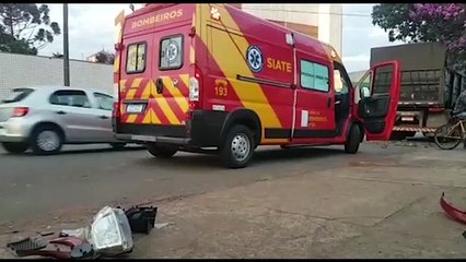Em acidente com quatro veículos, motociclista fica ferido no Parque São Paulo