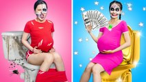 Embarazada Rica VS Embarazada Pobre - Momentos Locos De Embarazo Con Zombi