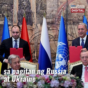 RUSSIA VS. UKRAINE - Razoni, unang cargo ship na nakaalis sa Ukraine | GMA News Feed