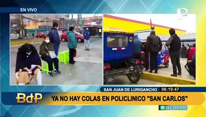 Ya no hay colas: pacientes pudieron atenderse en el Policlínico Municipal “San Carlos”