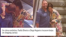 Flagra! Beijão de Paolla Oliveira e Diogo Nogueira rouba a cena em shopping. Veja fotos do casal