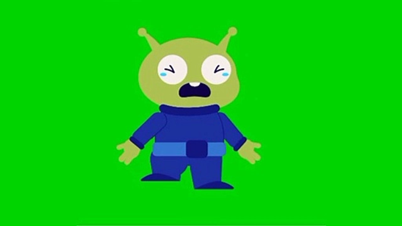 Allien cry green screen video