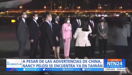 Nancy Pelosi se encuentra en Taiwán