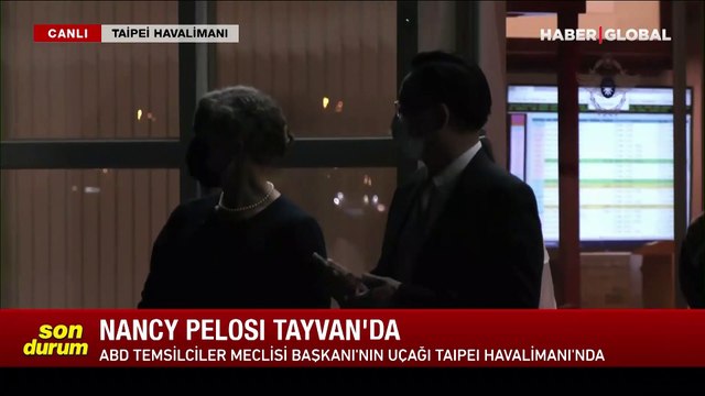 ABD Temsilciler Meclisi Başkanı Nancy Pelosi'yi taşıyan uçak Tayvan'a indi