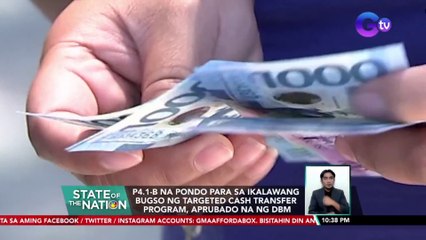 P4.1-B na pondo para sa ikalawang bugso ng Targeted Cash Transfer Program, aprubado na ng DBM | SONA