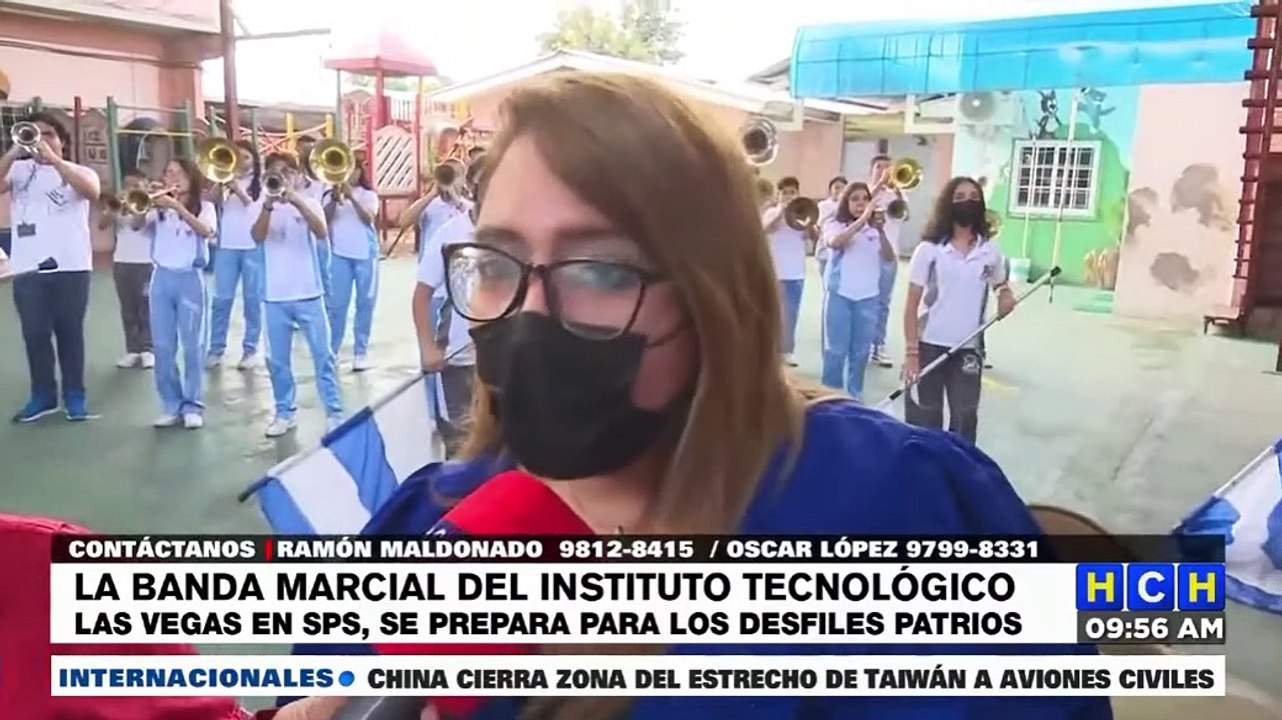 Lista la Banda Marcial del “Tecnológico Las Vegas” para las Fiestas Patrias en SPS