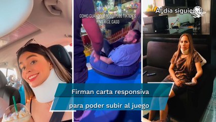 ¡Con collarín y raspones! Así terminan tras de subirse a la "Rampa Xtreme" de feria en NL