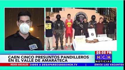 Por suponerlos responsables de la distribución y venta de droga en Amarateca, capturan a 5 sujetos