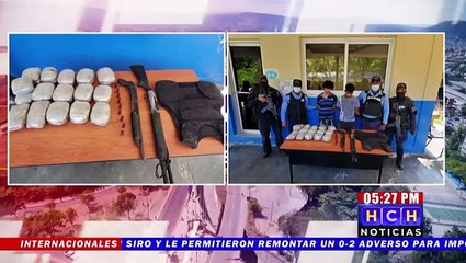 Con droga, armas e indumentaria policial capturan a supuestos mareros en el puerto de Tela