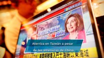 Aterriza en Taiwán, Nancy Pelosi, presidenta de la Cámara de Representantes de EU