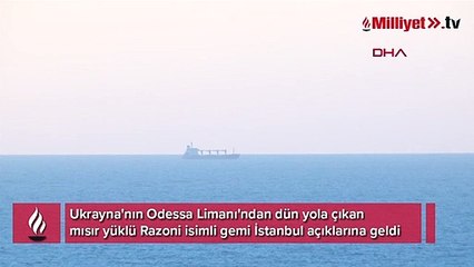 Ukrayna'dan çıkan ilk tahıl yüklü gemi İstanbul açıklarında
