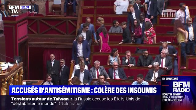 Accusés d'antisémitisme, des députés insoumis quitte l'hémicycle de l'Assemblée nationale