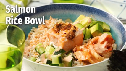 TikTok Salmon Rice Bowl Recipe