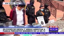 Con armas, drogas y efectivo capturan a pareja de supuestos integrantes de la ms-13 en Comayagua