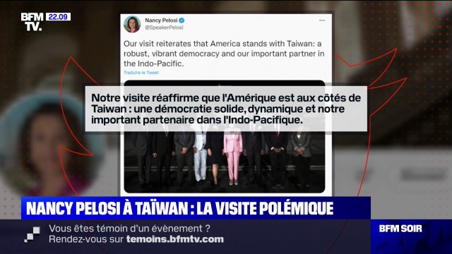 Nancy Pelosi à Taïwan: retour sur une visite qui crée la polémique