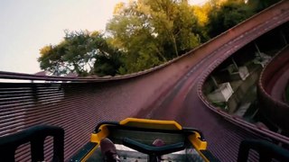 Trace du Hourra Roller Coaster (Parc Asterix - Plailly, France) - Roller Coaster POV Video - Front Row