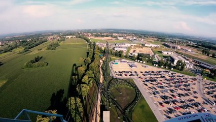 Hyperion Roller Coaster (Energylandia Theme Park - Zator, Poland) - Roller Coaster POV Video - Front Row