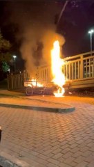 Bursa haberi: Bursa'da elektrikli bisiklet alev alev yandı