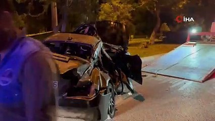 Hurdaya dönen araçta 2'si ağır 5 kişi yaralandı